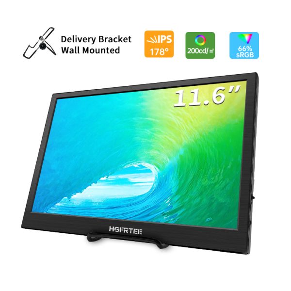 HGFRTEE 11.6-Inch Portable Display, Built-In Speaker, HD Resolution , 60Hz Refresh Rate - Ideal For Work & Entertainmen - Image 5