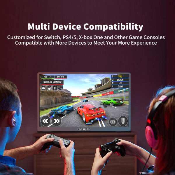 10.5 Inch HGFRTEE Portable Display Monitor With Stand, 1280P FHDR, 100% SRGB, 420nit, Ideal For Work & Entertainmen - Image 6